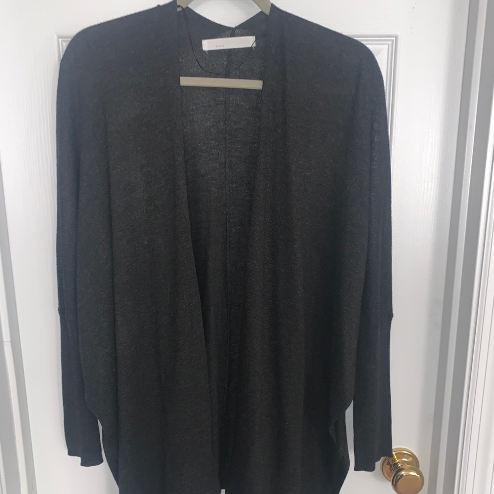 Thin Gray Open side Cardigan